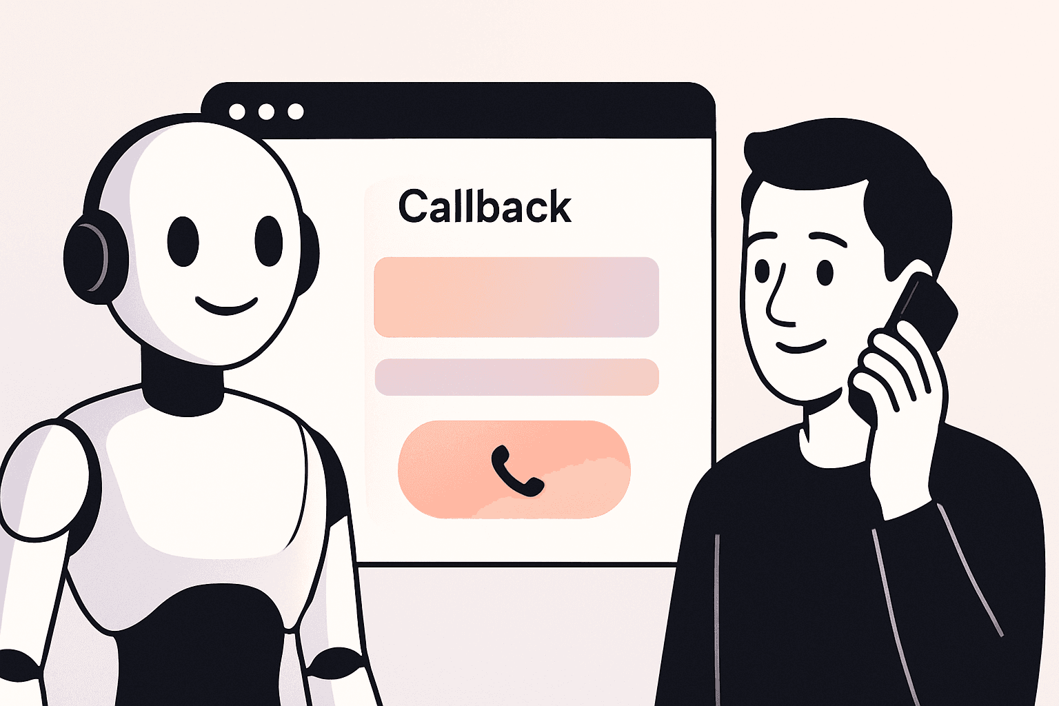 Website visitor receiving immediate callback from AI voice agent