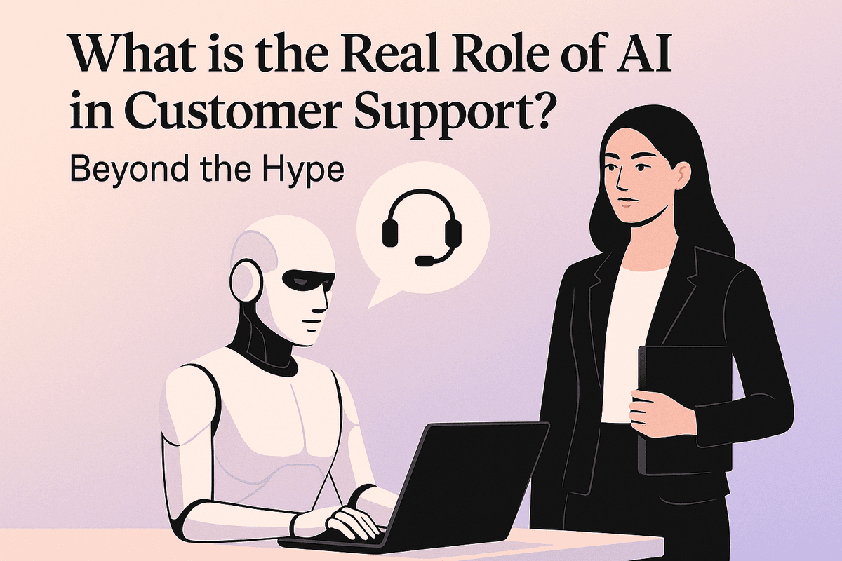 AI working alongside human customer support agent